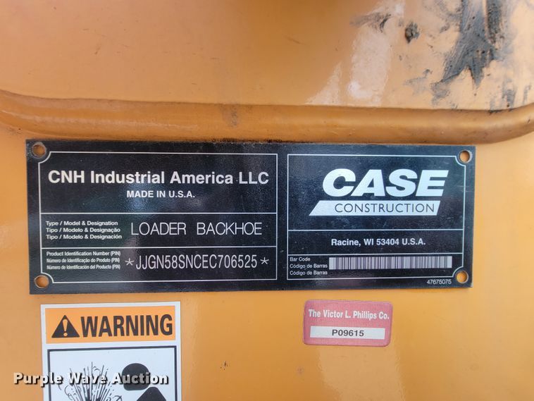 image for item IF9929 2014 Case 580 Super N  backhoe