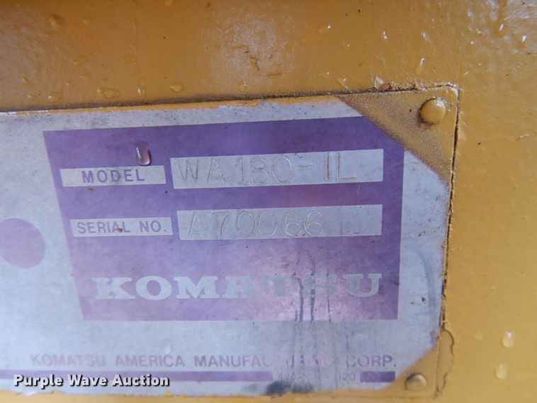 image for item IL9870 1989 Komatsu WA180  wheel loader