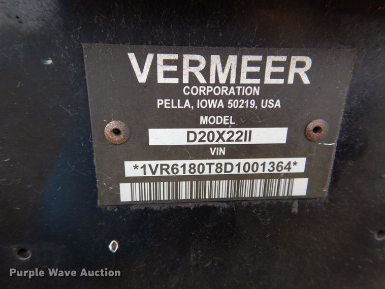 image for item IQ9713 2013 Vermeer D20X22 Series II  directional boring unit