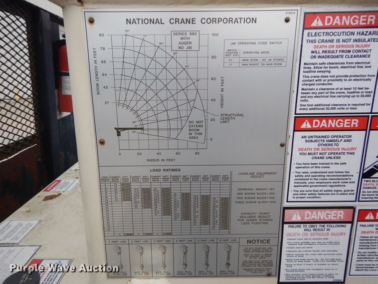 image for item IT9208 1998 Ford LT9513  crane truck