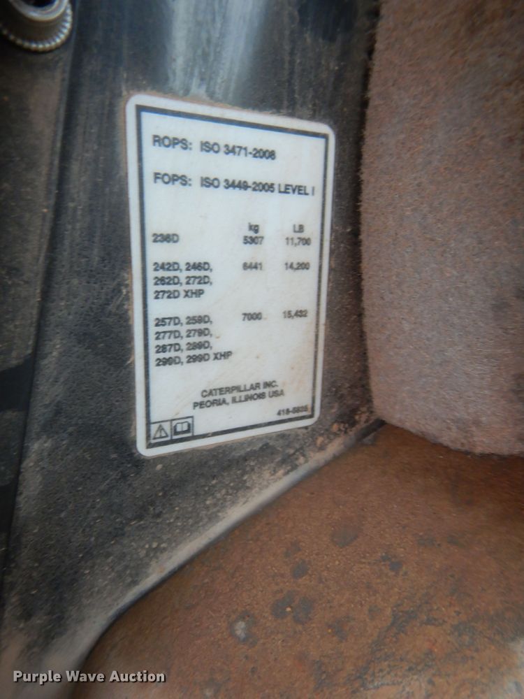 image for item IT9649 2014 Caterpillar 279D  tracked skid steer loader