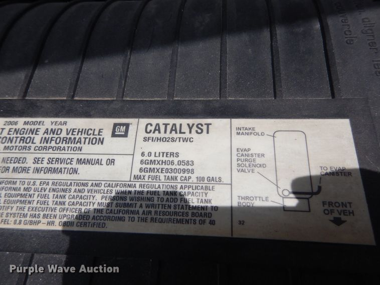 image for item JI9603 2006 Chevrolet Express G3500  box truck