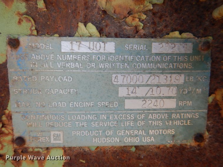 image for item JY9766 1983 Terex TS-14B  conventional scraper