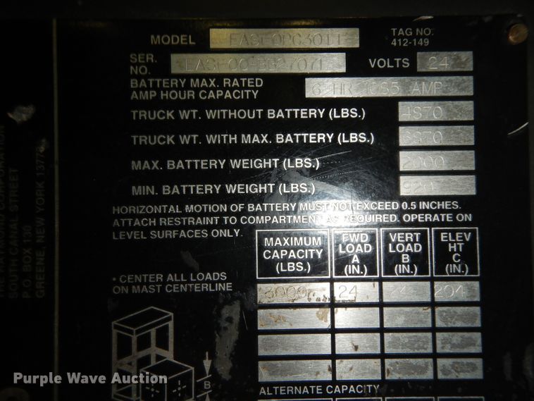 image for item KU9449 Raymond EASi-0PC30TT  order picker