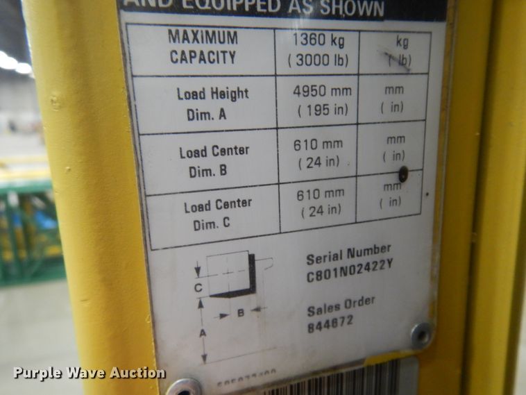 image for item KU9450 Yale 0S030ECN24TE089  order picker