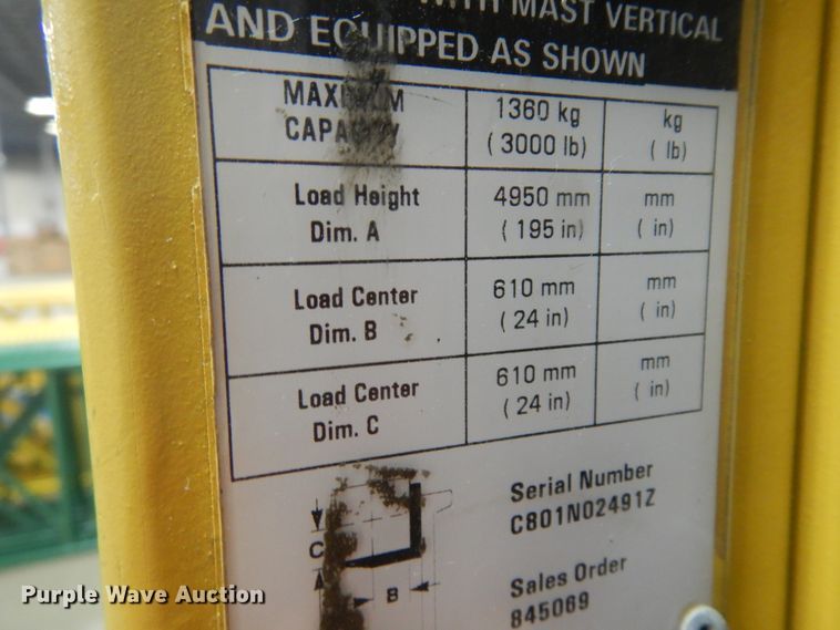 image for item KU9451 Yale 0S030ECN24TE089  order picker