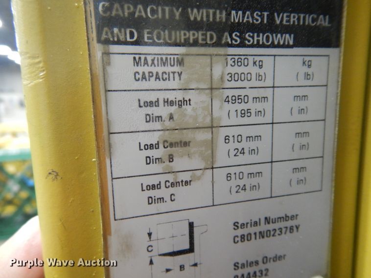 image for item KU9453 Yale 0S030ECN24TE089  order picker