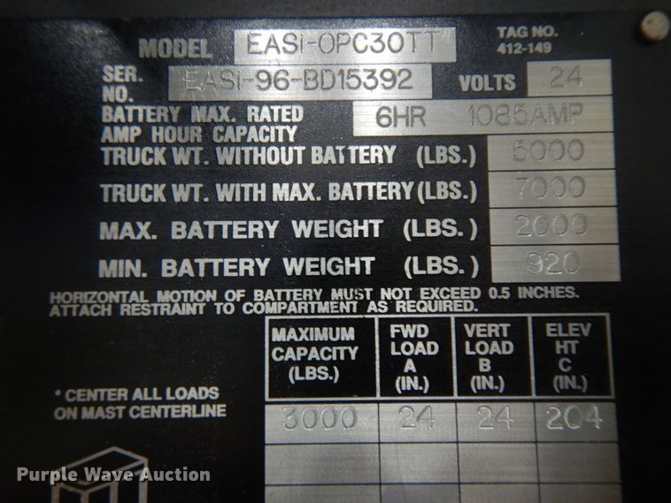 image for item KU9454 Raymond EASi-0PC30TT  order picker