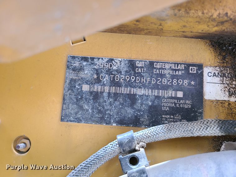 image for item L1311 2018 Caterpillar 299D2  tracked skid steer loader