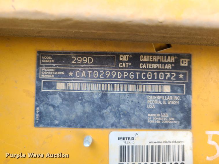 image for item L1324 2014 Caterpillar 299D  tracked skid steer loader