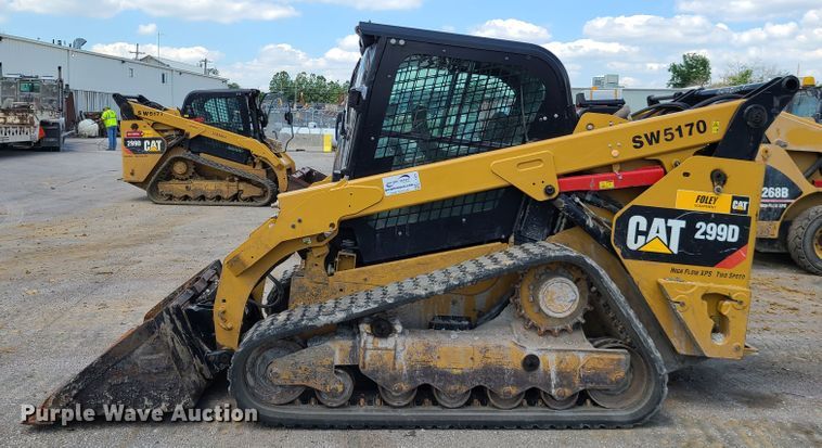 image for item L1327 2015 Caterpillar 299D  tracked skid steer loader
