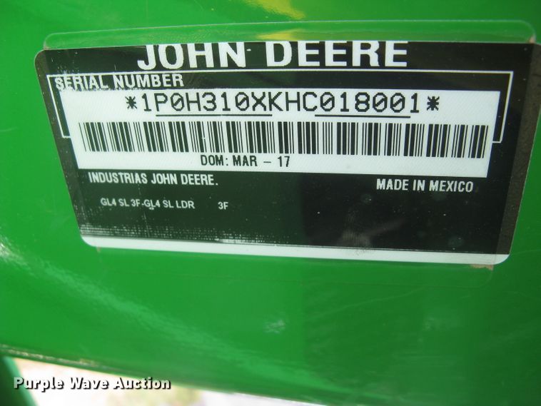 image for item DG5280 2017 John Deere 6120E  MFWD tractor