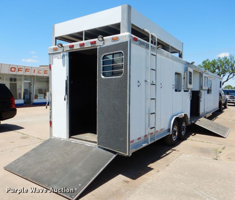 image for item IA9772 2002 Cherokee Industries  livestock trailer
