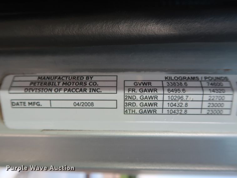 image for item DJ1941 2009 Peterbilt 388  semi truck