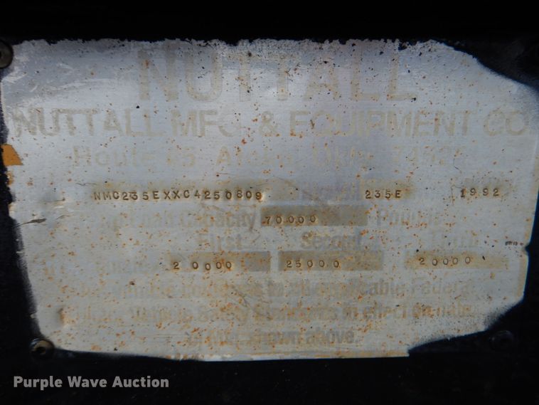 image for item DL0503 1992 Nuttal  drop deck equipment trailer