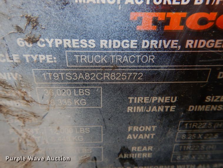 image for item DM3893 2012 Tico  yard truck