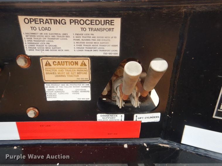 image for item DM6244 2011 Trail King TK110HDG  lowboy equipment trailer