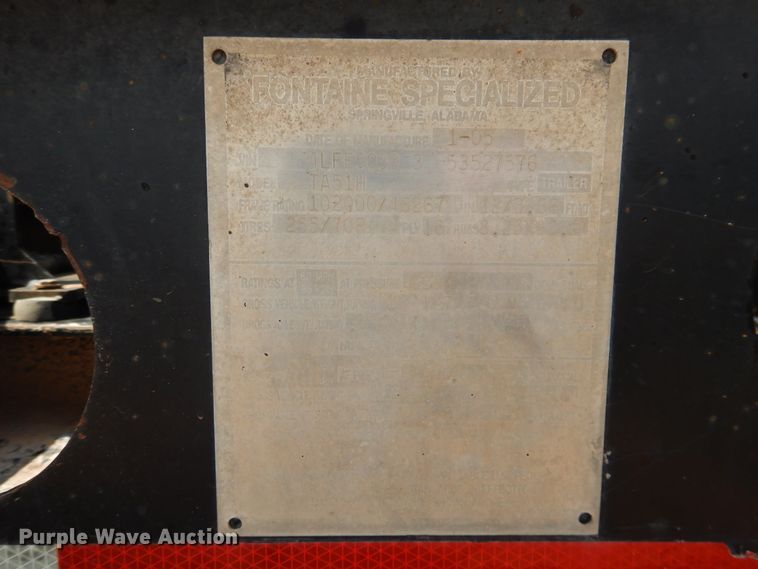 image for item DM6247 2005 Fontaine TA51H  lowboy equipment trailer