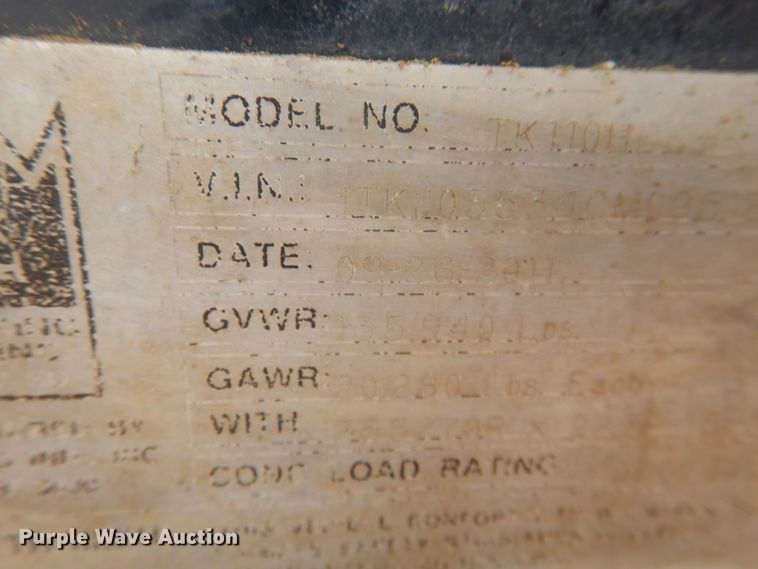 image for item DM6249 2012 Trail King TK110HDG  lowboy equipment trailer