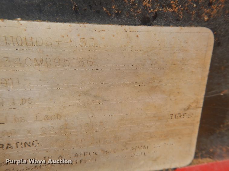 image for item DM6249 2012 Trail King TK110HDG  lowboy equipment trailer