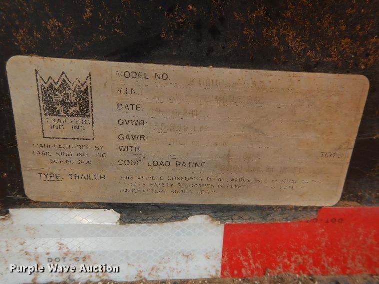 image for item DM6249 2012 Trail King TK110HDG  lowboy equipment trailer