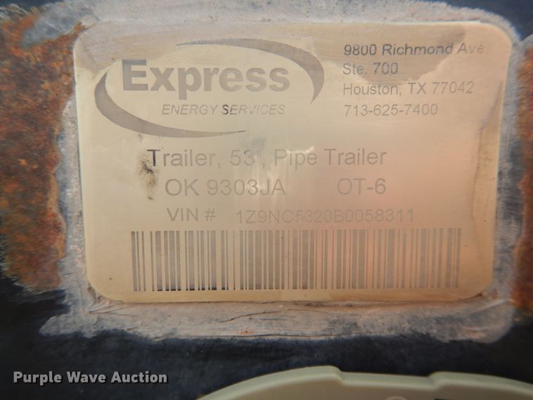 image for item DM6253 2008 Overbilt  drop deck equipment trailer