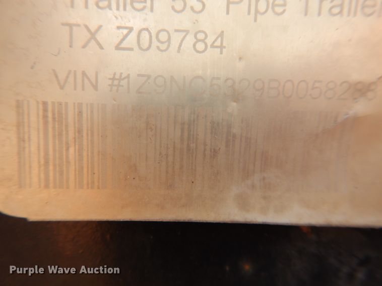 image for item DM6255 2011 Overbilt  drop deck equipment trailer