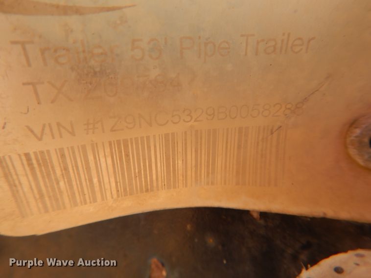 image for item DM6255 2011 Overbilt  drop deck equipment trailer