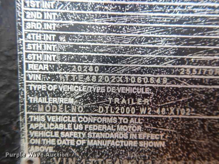 image for item DM6257 1999 Transcraft DTL2000  drop deck trailer