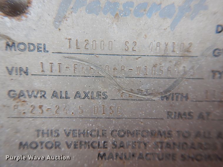 image for item DM6258 1998 Transcraft TL2000  flatbed trailer