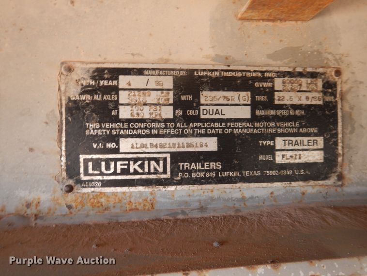 image for item DM6260 1998 Lufkin  flatbed trailer