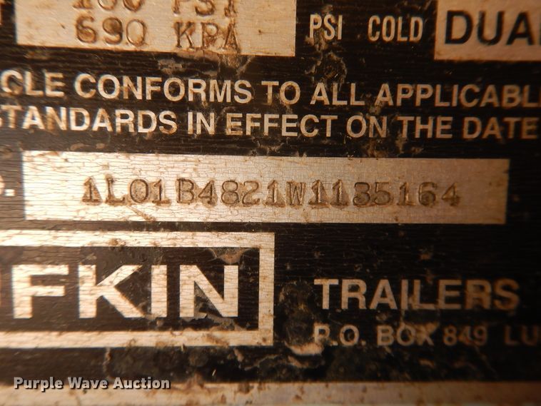 image for item DM6260 1998 Lufkin  flatbed trailer