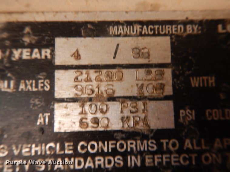 image for item DM6260 1998 Lufkin  flatbed trailer