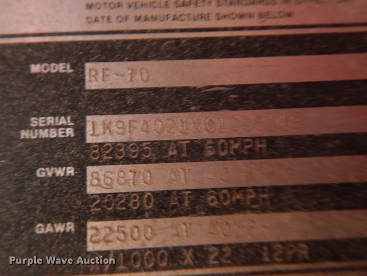 image for item DM6264 1982 Kalyn RF70  oilfield trailer