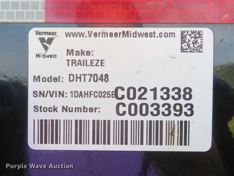 image for item FP9327 2014 Trail-Eze TE80HT  drop deck equipment trailer