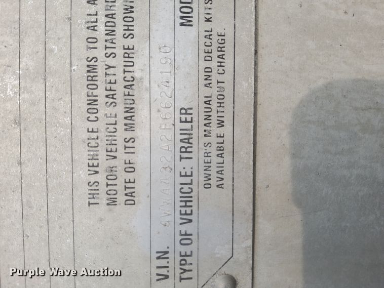 image for item II9612 2015 Wilson DWH-551CB  grain trailer