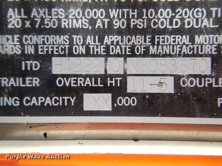 image for item II9637 1992 Timpte  grain trailer