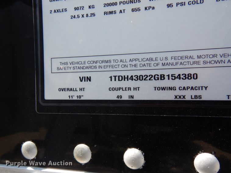 image for item IL9865 2016 Timpte  grain trailer