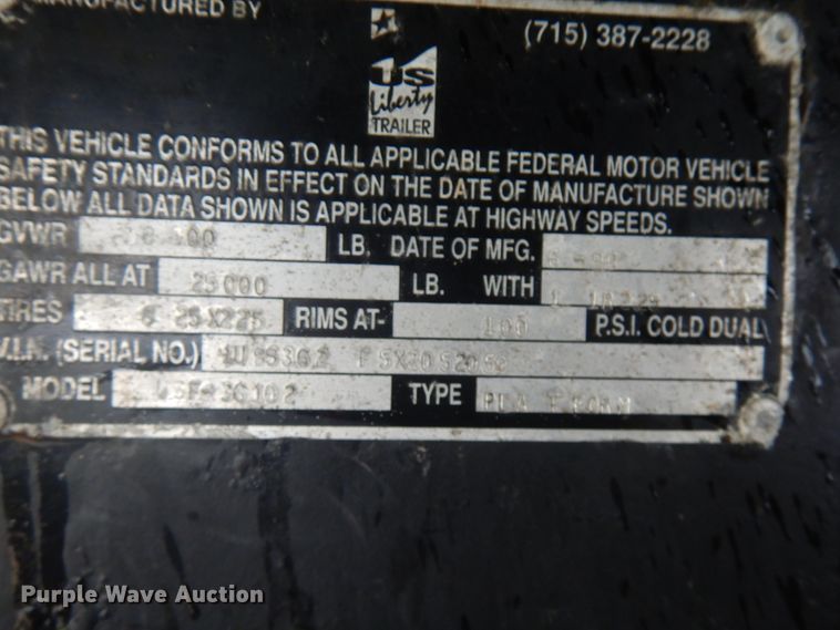 image for item IL9874 1999 Liberty  flatbed trailer