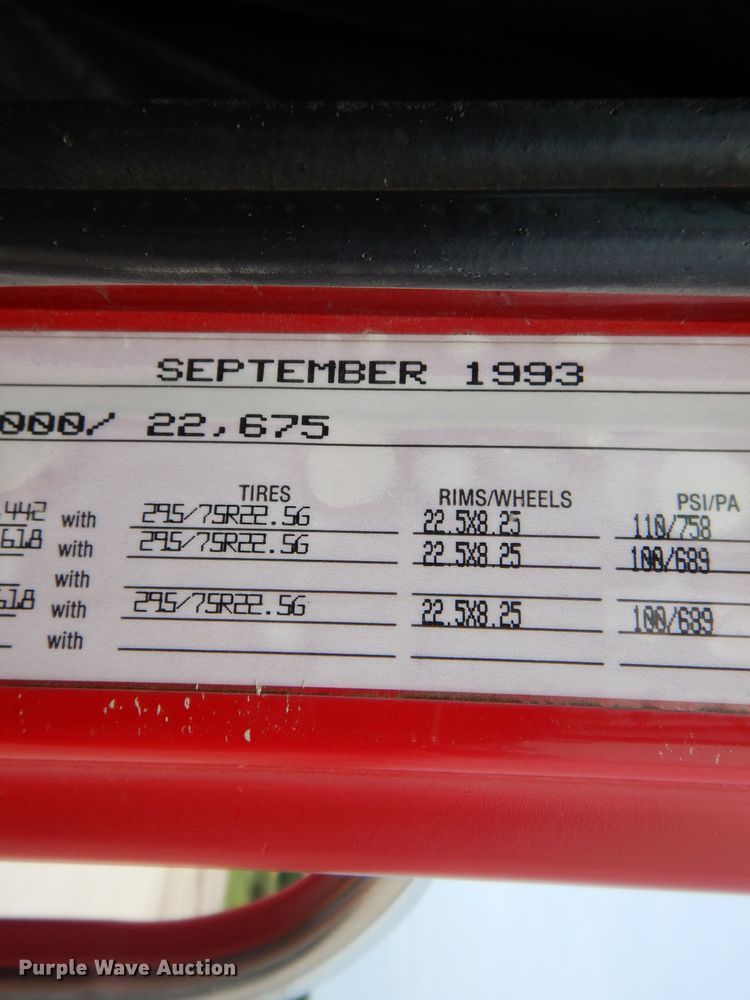 image for item IN9771 1994 WhiteGMC Aero WIA  semi truck