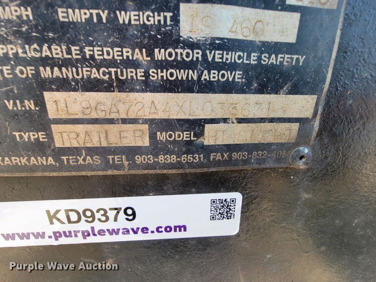 image for item KD9379 1999 Ledwell  drop deck trailer