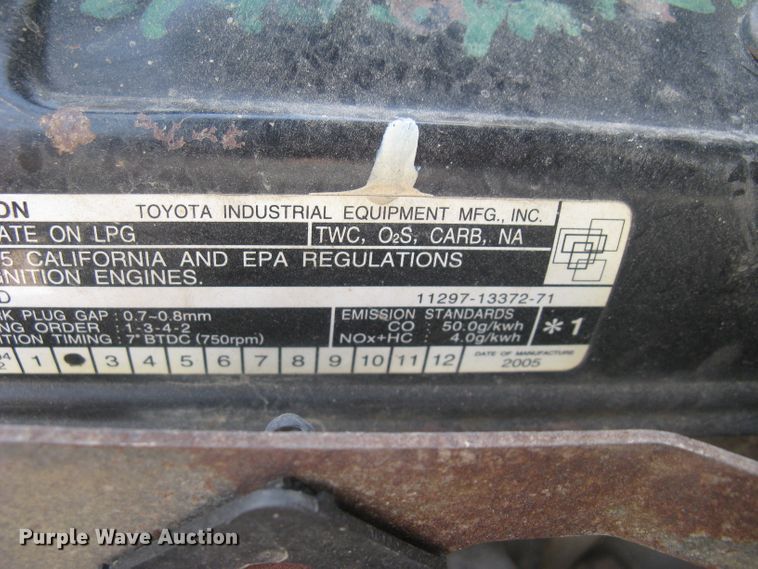 image for item DG5282 Toyota 7FGCU25  forklift