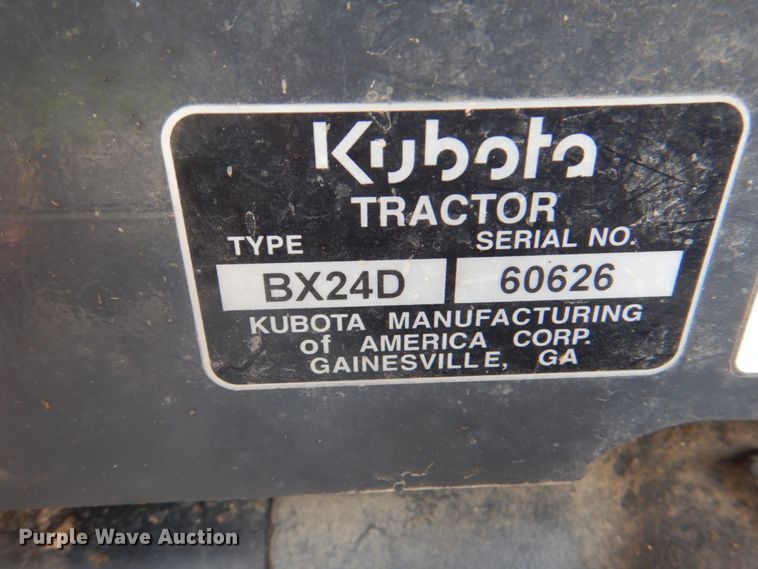 image for item DL0086 Kubota BX24D  tractor