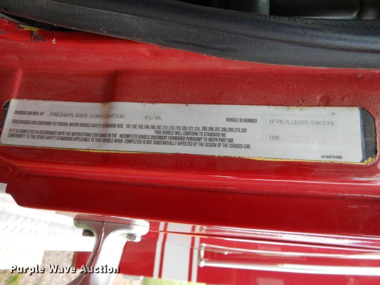 image for item DL0516 1994 Freightliner FL80  hazmat support truck