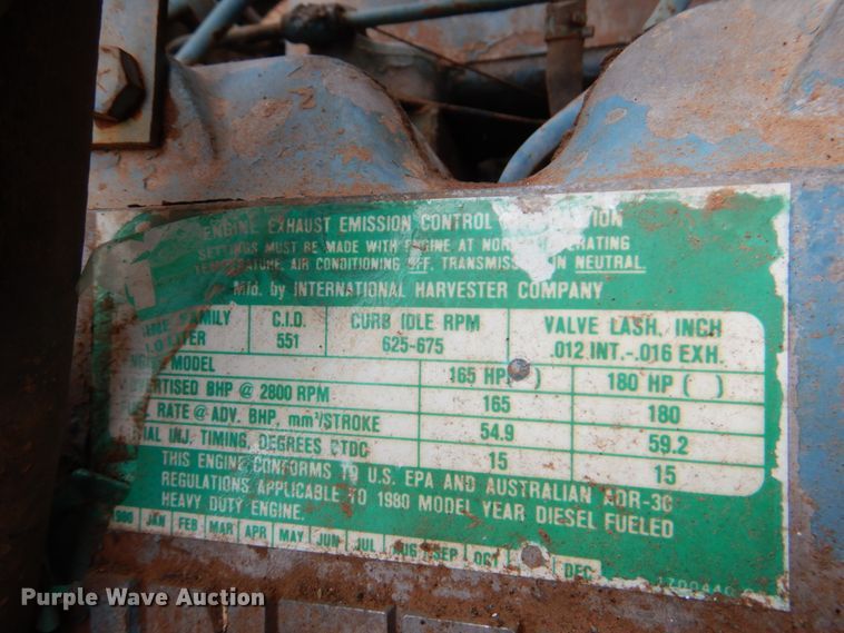 image for item DL0519 1981 International 1754  dump flatbed truck