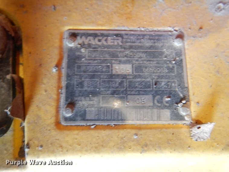 image for item DM0578 (2) Wacker Neuson WP1550AW plate compactors