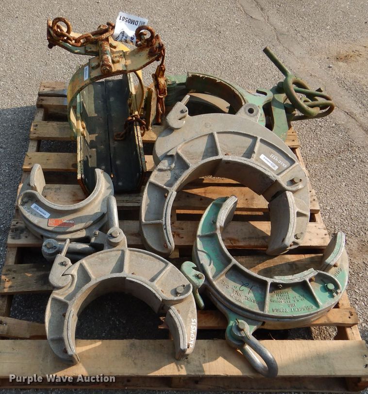 (6) pipe lifting clamps in Kansas City, MO Item DM0581 sold Purple Wave