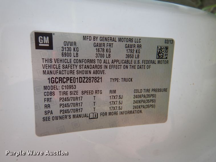 image for item DM3835 2013 Chevrolet Silverado 1500  Ext. Cab pickup truck