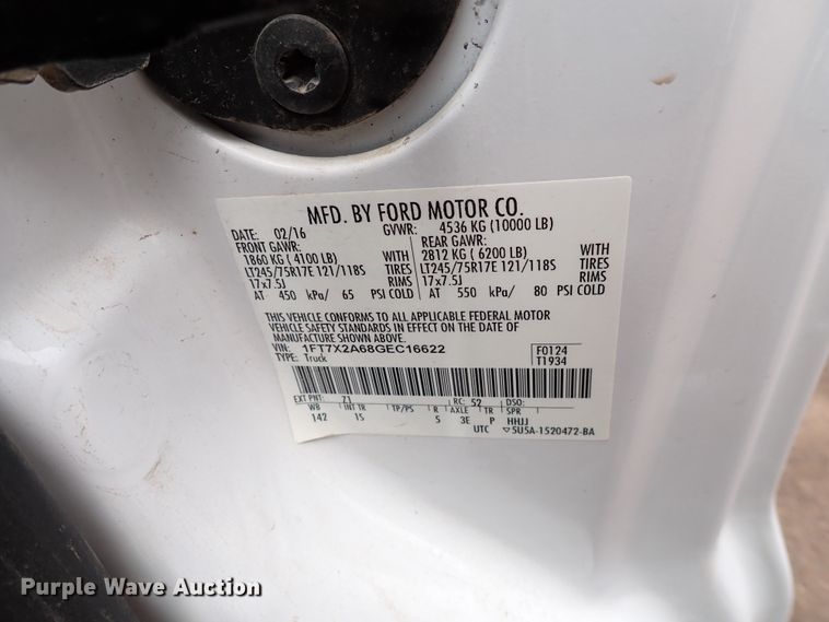 image for item DN1780 2016 Ford F250 Super Duty XL  SuperCab pickup truck