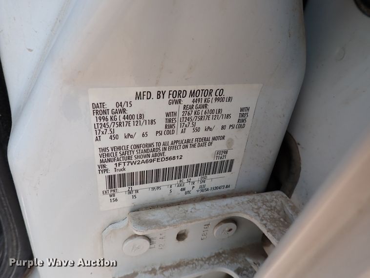 image for item DN1806 2015 Ford F250  Super Duty XL  Crew Cab pickup truck